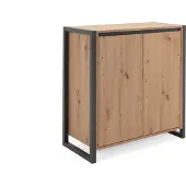 GuenstigEinrichten Finori Beistellschrank Denver 1 Artisan-Eiche und Anthrazit