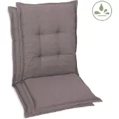 GO-DE Textil, Sesselauflage Mittellehner, 2er-Set, Farbe: taupe, Maße ca.: 108 cm x 50 cm x 7 cm