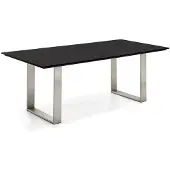 Niehoff - HPL-Gartentisch Noah - Edelstahl 220 x 95 cm HPL Granit Profilkufe