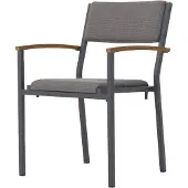 Zebra Quadux Stapelsessel Aluminium/Tuvatextil