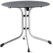 Sieger 5135-20 Klapptisch Polytec (HPL) Ø 85 cm Stahlgestell graphit / Tischplatte Polytec (HPL) Schiefer anthrazit