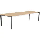 Mwh Alutapo Ausziehtisch Aluminium/Teak