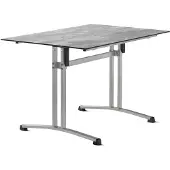 Sieger Gastro Tisch Polytec Säulenklappgestell 120x80 cm