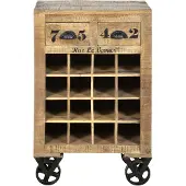 SIT Möbel RUSTIC Wein-Kommode lackiertes Mangoholz mit starken Gebrauchsspuren Natur Antik