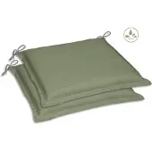GO-DE Sitzkissen "Dora", grün, B:47cm H:5cm L:45cm, Polyester, Dekokissen_Sitzkissen_Kissenhüllen, Sitzkissen, 2er Set, 45x47 cm