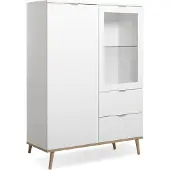 Finori Göteborg 53 Highboard Weiß/Sonoma Eiche