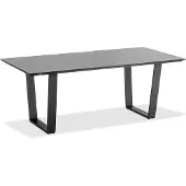 Niehoff - HPL-Gartentisch Noah - Aluminium 220 x 95 cm HPL Granit Trapezkufe