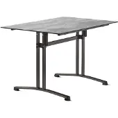 Sieger Gastro Tisch Polytec Säulenklappgestell 120x80 cm