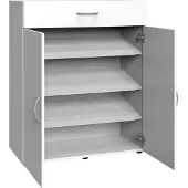 Wimex Multiraumkonzept Schuhschrank 2 Türen 1 Schublade Weiß Holzwerkstoff