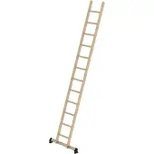 MUNK Günzburger Steigtechnik MUNK Holz-Anlegeleiter mit nivello-Traverse 12 Sprossen