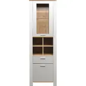 Mäusbacher Nele Standvitrine Holzwerkstoff 1 Tür 1 Schubkasten 1 Rahmentür mit Glas