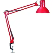 MAUL Tischleuchte MAULstudy E27 LED 3.000 K Klemmfuß rot