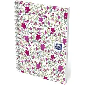Oxford Kreisnotizbuch A6/50K, kariert Floral (10 Stück)