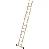MUNK Günzburger Steigtechnik MUNK Holz-Anlegeleiter mit nivello-Traverse 14 Sprossen