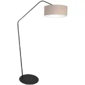 Steinhauer Stehlampe Zig-Zag schwarz mit Grauton Ø 50cm