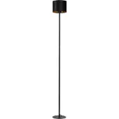 Masterlight Schwarze Stehlampe Venus 175cm mit schwarzem Lampenschirm