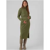 Mamalicious Strickkleid "MLSUNIVA JUNE LS KNIT MIDI DRESS 2F NOOS" Materialmix, regular fit