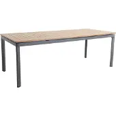 Mwh Alutapo Dining Tisch Aluminium/Teak