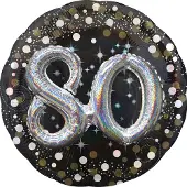 Amscan 80. Geburtstag gold Multi Folienballon
