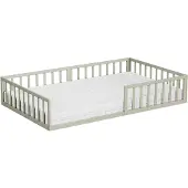 VitaliSpa Bodenbett aus Metall Minno Greige 120x200 mit Matratze, Model 57757