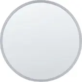 Beliani Badspiegel Silber Glas und Aluminium ø 79 cm Rund mit LED-Beleuchtung Touch-Sensor Antibeschlag Modern Badezimmer Möbel Ausstattung