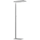 Arcchio Stehlampe Logan Basic , dimmbar, alu / grau / zink, für Arbeitszimmer / Büro, Aluminium, Modern