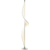 LUCANDE Edano Stehleuchte White/Chrome - , Edano, dimmbar, Weiß, für Wohnzimmer, Stoff / Textil, Modern