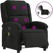 vidaXL Massagesessel Elektrisch Schwarz Stoff