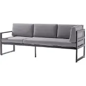 Sieger Adelaide Loungesofa 3-Sitzer Aluminium Eisengrau/Hellgrau