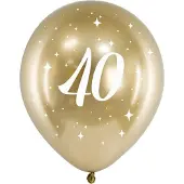 Party Deco Ballon Or - 40 Ans (6pcs)