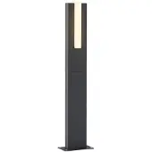 LUCANDE LED Wegeleuchte Virgalia , schwarz, Aluminium, Modern, LED Außenleuchte