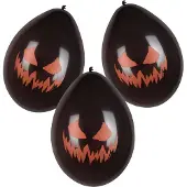 Boland Ballons Creepy Pumpkin, Latex, 6 Stk.