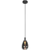 Steinhauer Hängelampe Glimsy, dimmbar, alu / grau / zink, für Wohn- / Esszimmer, Glas, Pendelleuchte