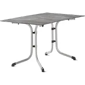 Sieger 5160-21 Klapptisch Polytec (HPL) 120x80 cm Stahlgestell graphit / Tischplatte Polytec (HPL) Beton hell