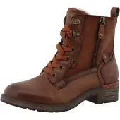 Mustang Damen Stiefelette warmer Schnürboot, Größe:37 EU, Farbe:Braun