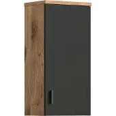 GuenstigEinrichten Xonox.home Hängeschrank Grado BxHxT 37 x 75 x 25 cm Frontfarbe grau / Korpus nox oak