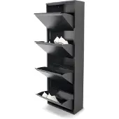 Spinder Billy 4 Schuhschrank Stahl Schwarz