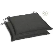 GO-DE Textil, 2er Set Sitzkissen Dora, uni anthrazit, 20924-2103