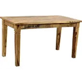 SIT Möbel RUSTIC Tisch 140x70 cm lackiertes Mangoholz mit starken Gebrauchsspuren Natur Antik