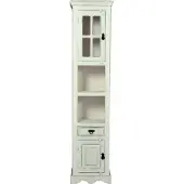 SIT Möbel TOLEDO Hochschrank Holzwerkstoff/Mango mit starken Gebrauchsspuren antikweiß