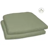 GO-DE Sitzkissen "Selina", grün, B:40cm H:5cm L:45cm, Polyester, Dekokissen_Sitzkissen_Kissenhüllen, Sitzkissen, 2er Set, 45/46x40 cm