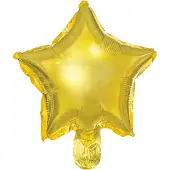 Party Deco Foil balloons Star, 25 cm, gold (1 pkt / 25 pc.)