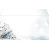 Sigel Weihnachtsumschlag "Snow Star", 25 Umschläge ohne Fenster, DIN Lang, Inkjet- & Laserdrucker