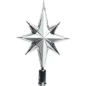 Newport Christbaumspitze Stern Glitzer Weihnachtsbaumspitze Tannenbaumspitze silber
