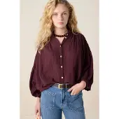 Sissy-Boy Oversize-Bluse - Dunkelbraun | Größe: M