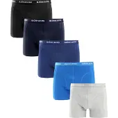 Björn Borg Boxershort Cotton Stretch Boxer 2 Multipack 2 Herren Blue / White / Black (5er-Pack)-XXL