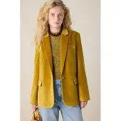Sissy-Boy Samt-Blazer - Senfgelb | Größe: XS