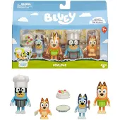 Bluey Toys BLUEY - 'Let's Play Chef' Bak een Pavlova taart met Bluey & Familie - 4 figurenset, 3 Jahr(e), Bluey, Mehrfarbig, Kunststoff