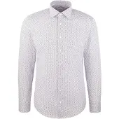 Seidensticker Businesshemd "Schwarze Rose", Herren, Gr. XL (44), normale Ärmellängen, grau, 100% Baumwolle, bedruckt, slim fit, 2-Knopf-Manschette, Hemden Businesshemd, Slim 1/1 Kentkragen Druck