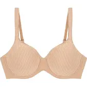 Triumph Bügel-BH "Modern Soft+Cotton W" mit dezenten Glanz-Streifenmuster und breiten Trägern